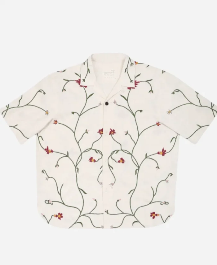 Scott Evans Access Hollywood 2025 White Floral Camp Shirt
