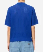 Scott Evans Access Hollywood Blue Knit Polo Shirt