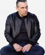 Sebastian Maniscalco TV Series Bookie Danny Black Bomber Leather Jacket