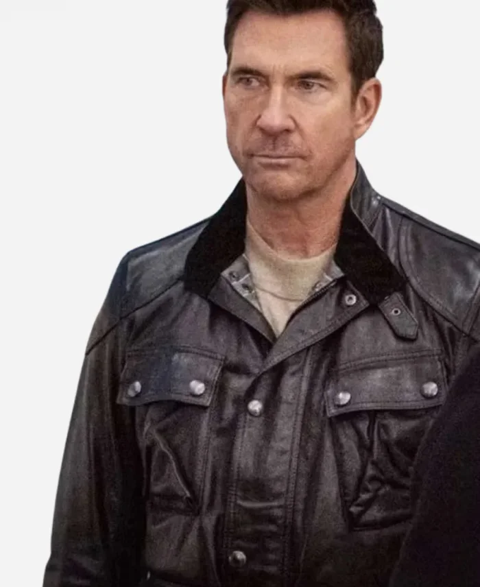 Shop Dylan McDermott TV Series FBI Most Wanted S06 Remy Scott Black Leather Jacket