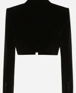 Sofia Carson Netflix Tudum Cropped Velvet Blazer
