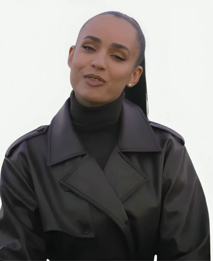 Sofia Carson The Life List 2025 Black Coat