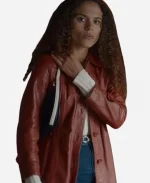Stacey Embalo Missing You 2025 Brown Leather Coat