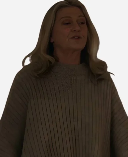 Strife S02 Tina Bursill Taupe Knit Poncho