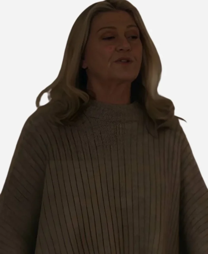 Strife S02 Tina Bursill Taupe Knit Poncho