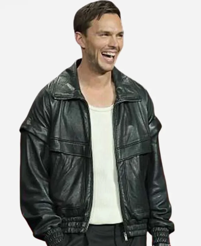 Superman 2025 Nicholas Hoult Leather Black Jacket