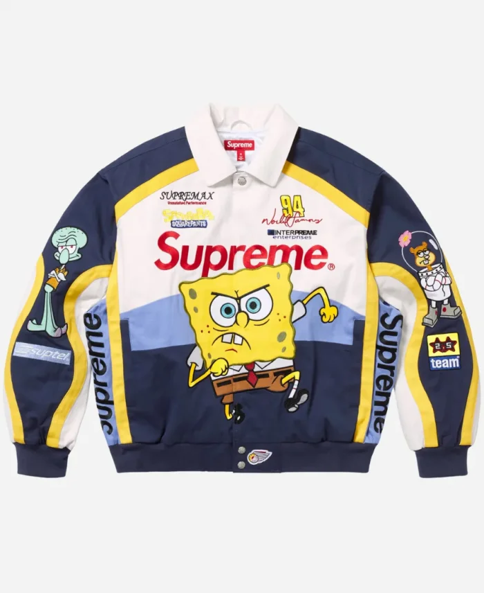 Supreme Spongebob Squarepants Jeff Hamilton Racing Jacket For Sale