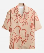 TV-Series Destination X 2025 Josh Martinez Beige & Orange Swirl Shirt