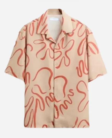 TV-Series Destination X 2025 Josh Martinez Beige & Orange Swirl Shirt
