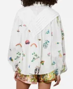 TV-Series Love Hotel S01 2025 Gizelle Bryant White Printed Blouse