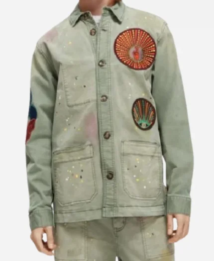 TV-Series The Survivors S01 2025 Shannon Berry Denim Patchwork Shacket