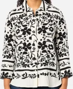 TV-Show Love Hotel Season 01 Gizelle Bryant White & Black Floral Print Shirt