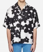 TV Show Manhã CM 2025 Rui Oliveira Nunes Black And White Floral Shirt
