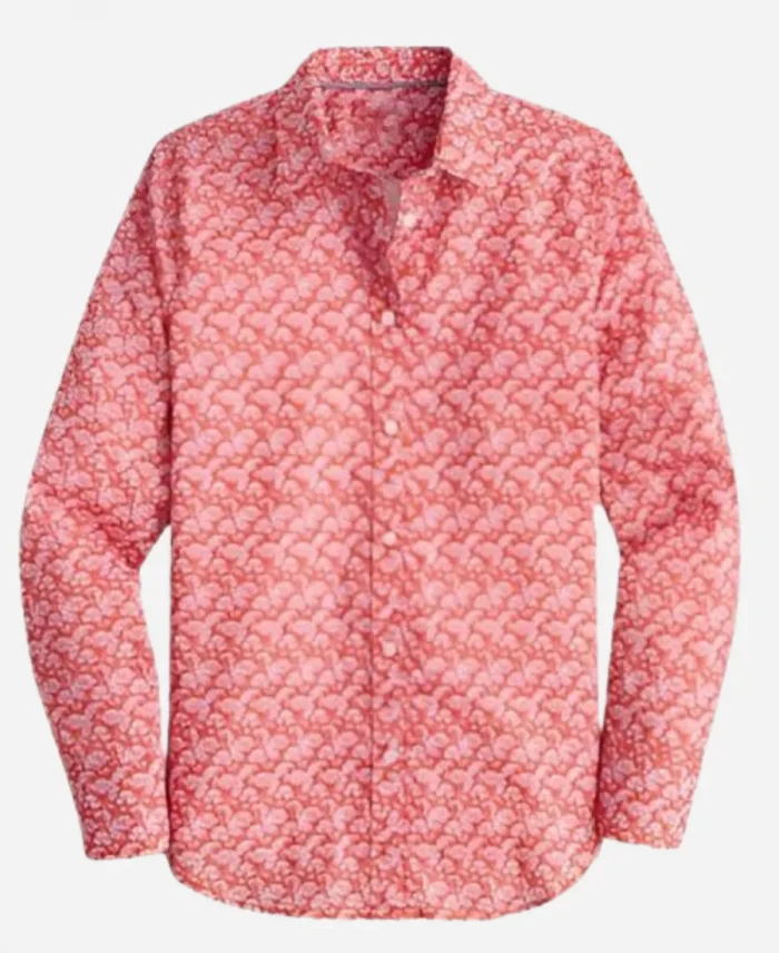 TV-Show The Today Show 2025 Kathy Park Red Floral Printed Shirt