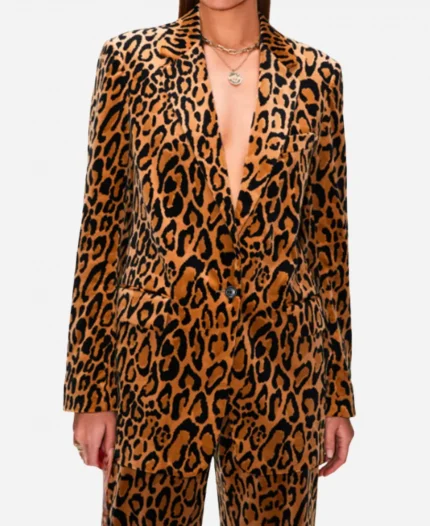 Tamron Hall Show 2022 Iman Leopard Blazer and Pant Suit For Sale