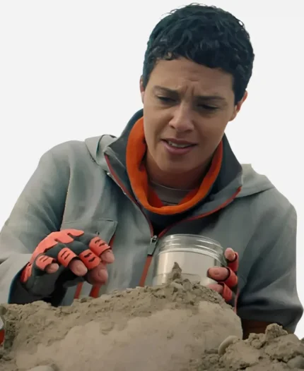 Tattiawna Jones TV Series Murderbot SO1 2025 Arada Grey Hooded Coat