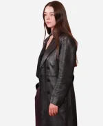 Teenage Merritt TV Series Dept. Q 2025 Bobby Rainsbury Black Leather Coat