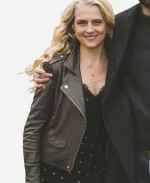 Teresa Palmer Mix Tape Black Leather Jacket