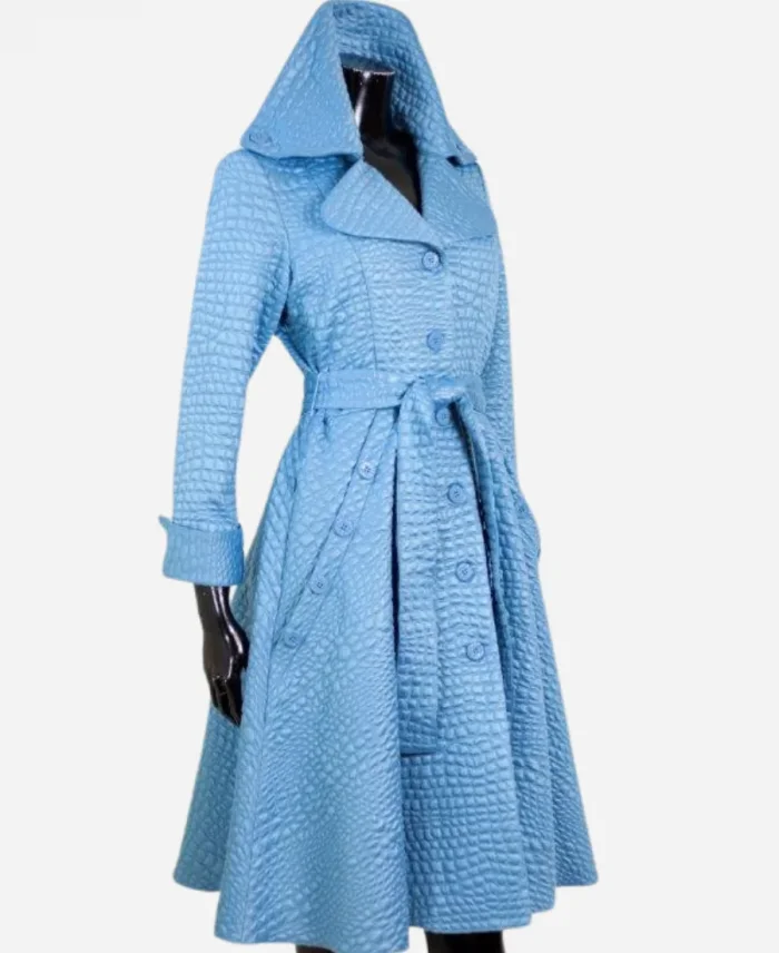 Terri J. Vaughn Alligator Emboss She The People Blue Coat