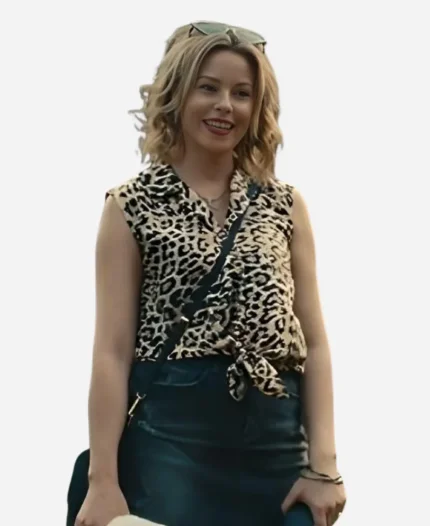 The Better Sister 2025 Elizabeth Banks Leopard Sleeveless Top