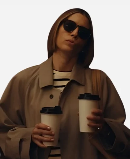 The Better Sister Jessica Biel Brown Coat