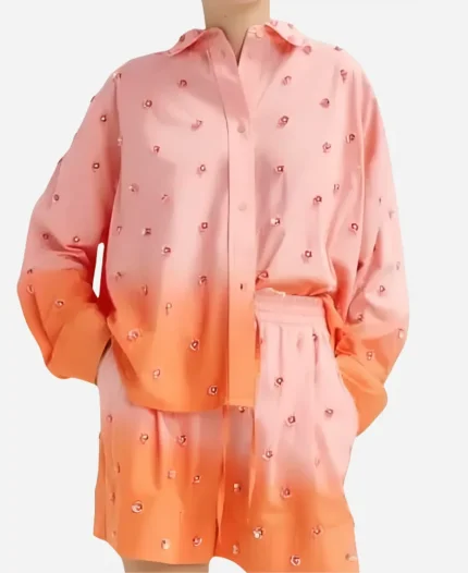 The Cheap Seats S05 Mel Tracina Orange And Pink Ombré Shirt