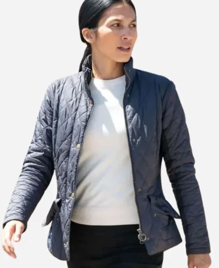 The Cleaning Lady S04 Elodie Yung Quilted Jacket