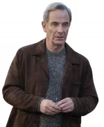 The Game 2025 Robson Green Brown Suede Jacket