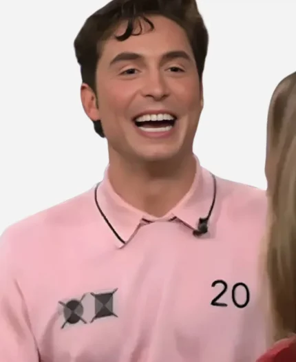 The Kelly Clarkson Show 2025 Benito Skinner Pink Polo Shirt