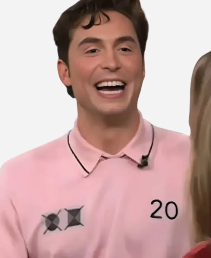 The Kelly Clarkson Show 2025 Benito Skinner Pink Polo Shirt