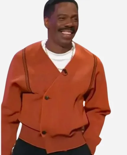 The Kelly Clarkson Show 2025 Colman Domingo Orange Cardigan