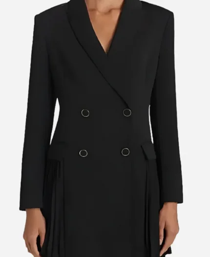 The Kelly Clarkson Show 2025 Kelly Clarkson Black Pleated Blazer