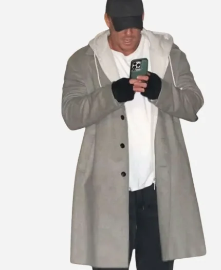 The Man with the Bag 2025 Alan Ritchson Grey Coat