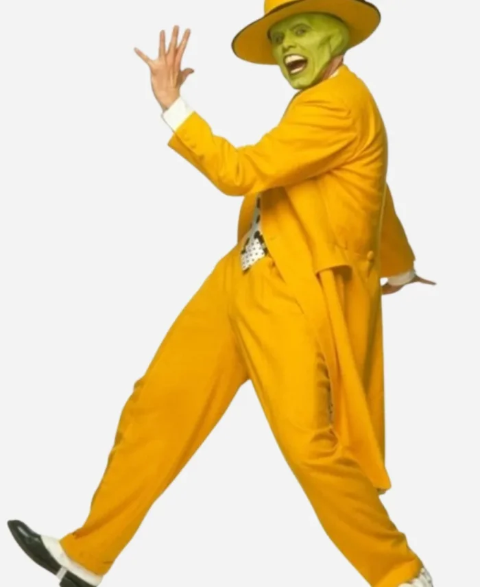 The Mask Movie 90s Yellow Gangster Zoot Suit Jim Carrey Costume Suit