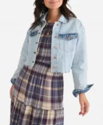 The Motherhood 2025 Patchwork Blue Denim Jacket