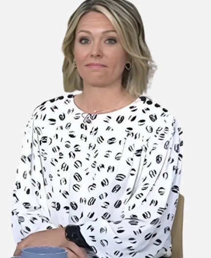 The Today Show 2025 Dylan Dreyer Lips Print Top