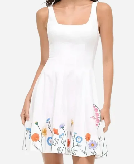 The Today Show 2025 Elin Hilderbrand White Floral Embroidered Minidress