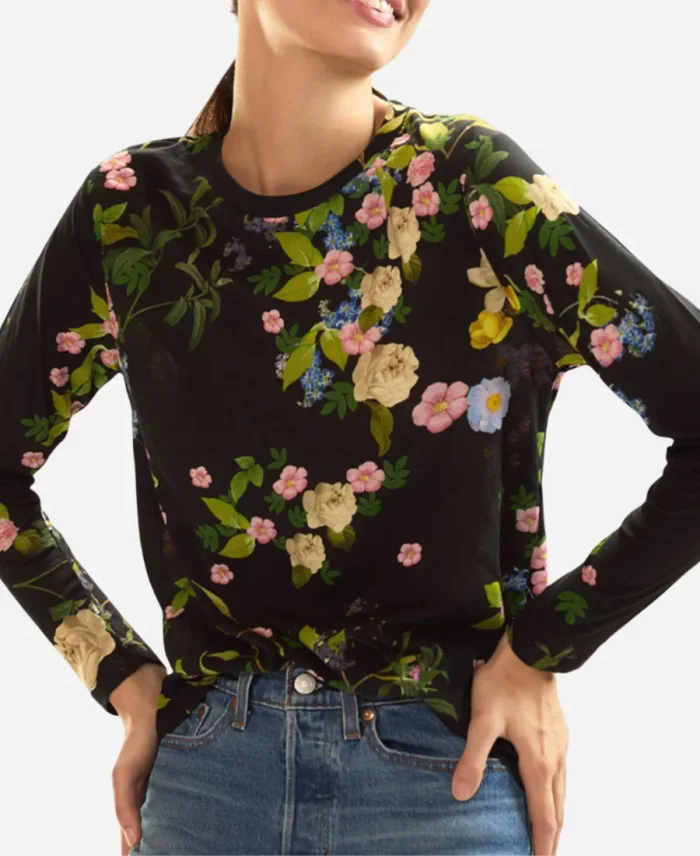 The Today Show Aliya LeeKong Black Floral Top