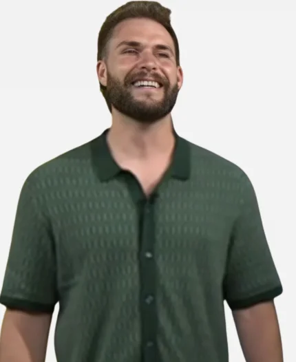 The Today Show Phillip Lindsay Green Knit Polo Shirt