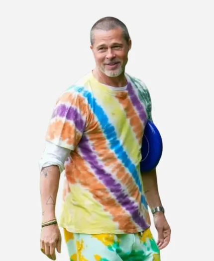 The Tonight Show With Jimmy Fallon 2025 Brad Pitt Multicolor Shirt For Sale