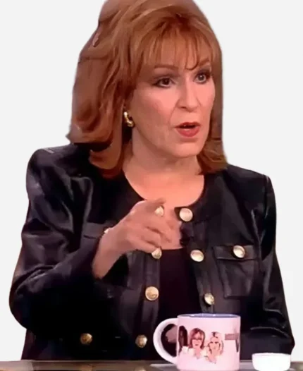 The View 2025 Joy Behar Black Leather Jacket For Sale