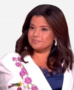 The View Ana Navarro White Printed Blazer