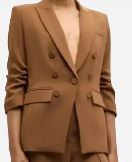 The View Joy Behar Brown Double Breasted Blazer