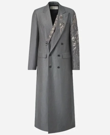 The Voice Season 27 John Legend Gray Embellished Blazer Coat