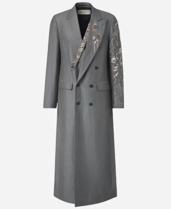 The Voice Season 27 John Legend Gray Embellished Blazer Coat