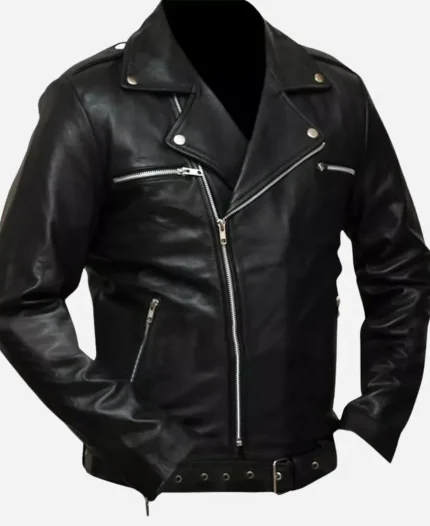 The Walking Dead Dead City Negan Smith Black Leather Jacket
