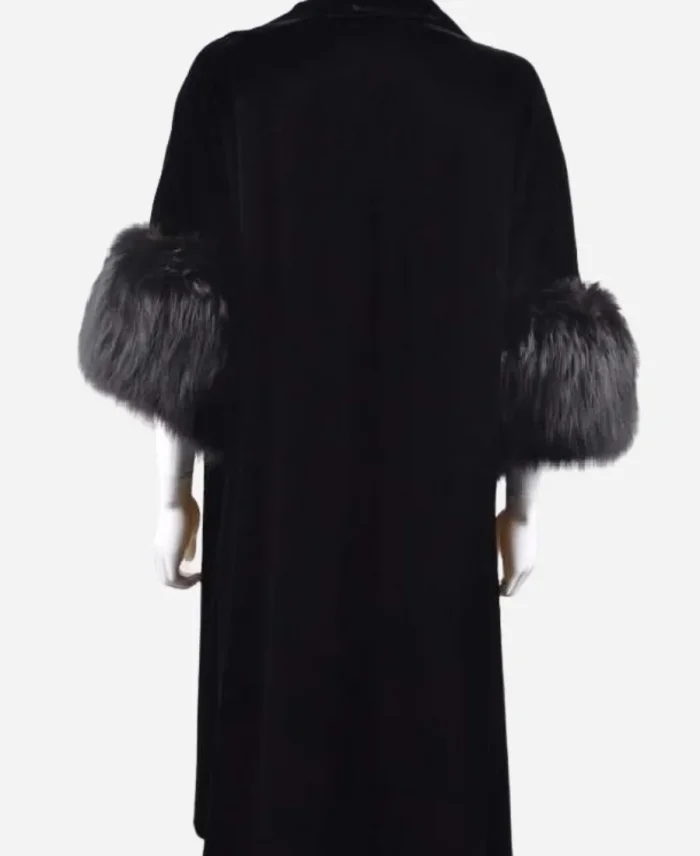 The Walking Dead Dead City S02 Black Fur Cuffs Coat