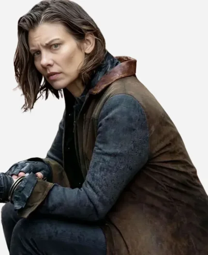 The Walking Dead Dead City S02 Maggie Rhee Brown Coat
