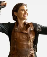 The Walking Dead Lauren Cohan Dead City Brown Vest