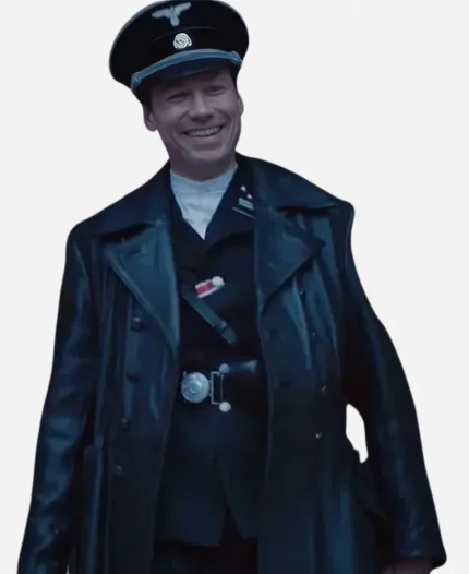 The World Will Tremble David Kross Black Leather Coat